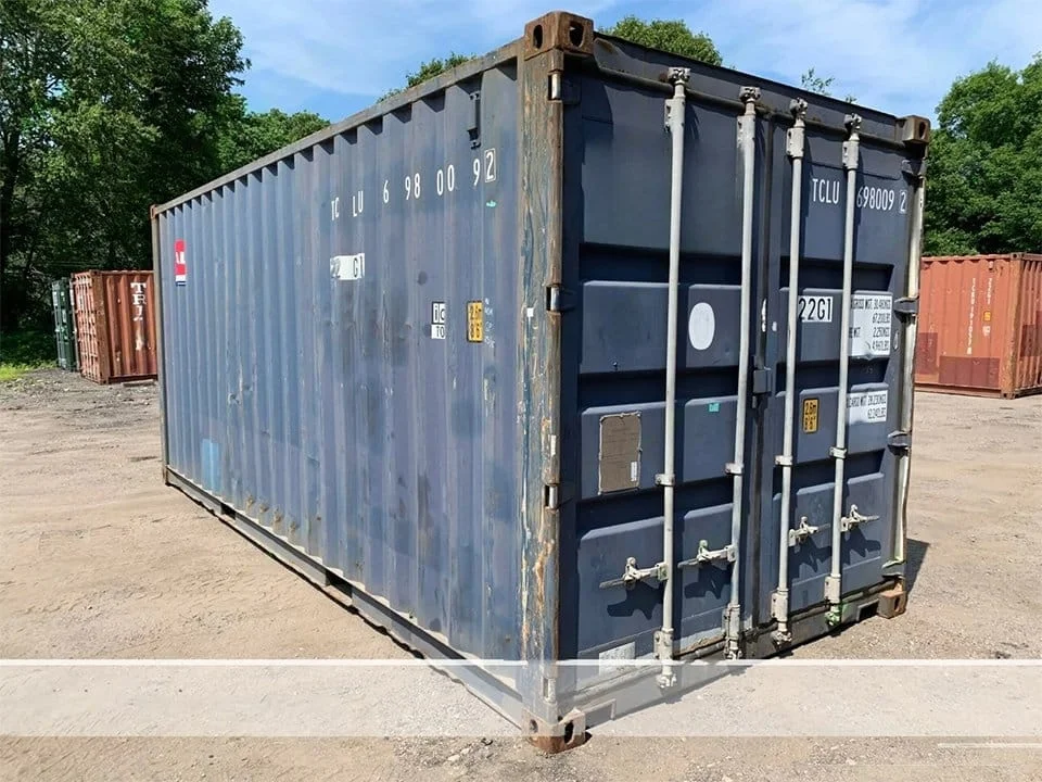 20′ x 8′ x 8.5′ Tall –Used Shipping / Storage Container-Wind and Watertight – Blue