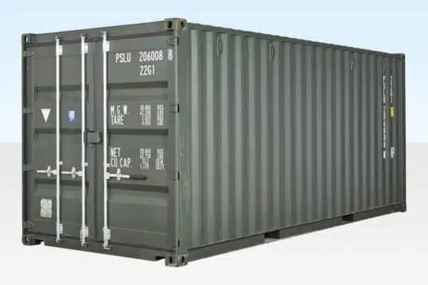 20ft Dark Green Shipping Container – One Trip ISO Standard | Wind & Watertight Storage - Image 2