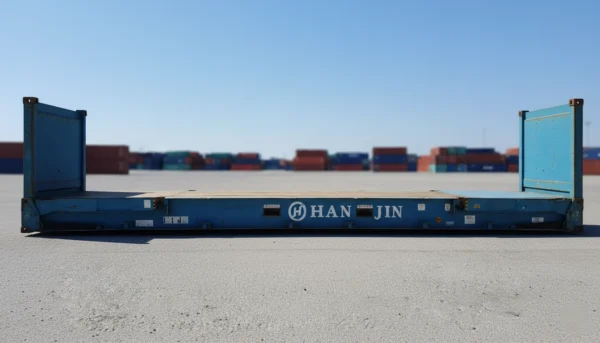 40ft Used Flat Rack Shipping Container for Sale - Image 4