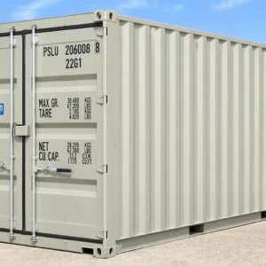 20ft White Shipping Container for Sale – New One Trip ISO Certified