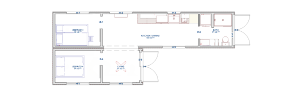 Luxury 2 Bedroom Shipping Container Home | 40ft + 20ft Modern Container House | The Fulton - Image 2