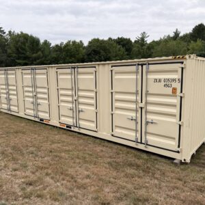 40ft High Cube 4-Door Shipping Container – Beige, New One-Trip